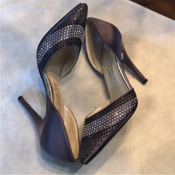 E Live from the red carpet Formal crystal embellished silky fabric high heels - Picture 8 of 11